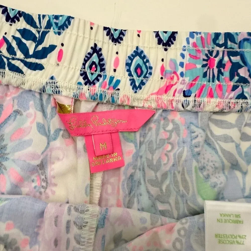 Lilly Pulitzer Womens Blue Macadamia Haute Cature Engineered Katia Short Medium - Picture 3 of 6